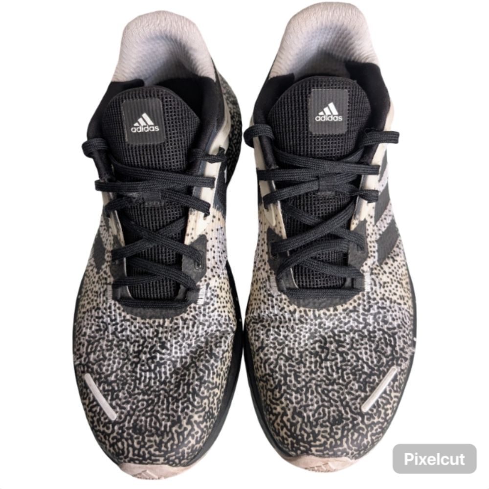 Adidas Alphabounce Men's Running Shoes Size 10 White Black Beige Speckled